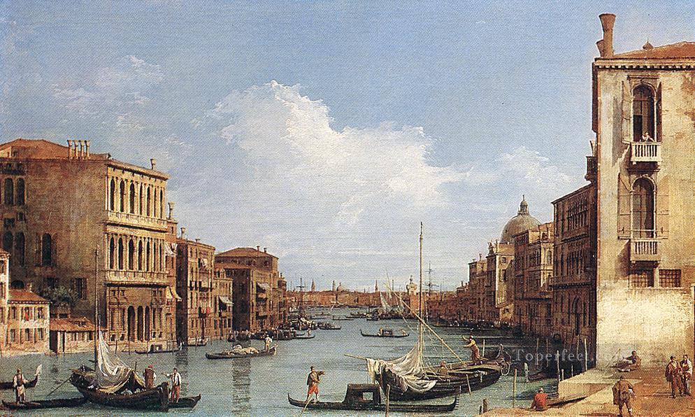 The Grand Canal from Campo S Vio towards the Bacino Canaletto Venice Oil Paintings